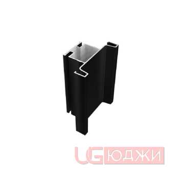 Вертикальный промежуточный профиль для кухонных баз Gola Arch 6,0м, Чёрный муар
