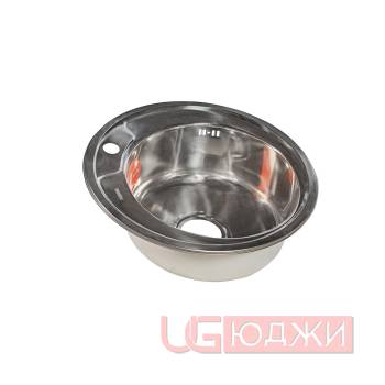 Мойка кухонная D-49 (Ø49х0,8х18), полированная