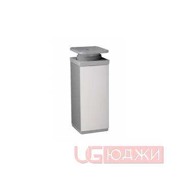 Ножка мебельная квадратная H=100мм алюминий