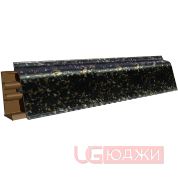 Плинтус для столешниц LB-38 4,2м 6113 Чёрная бронза матовый (4059м, 903г/459)