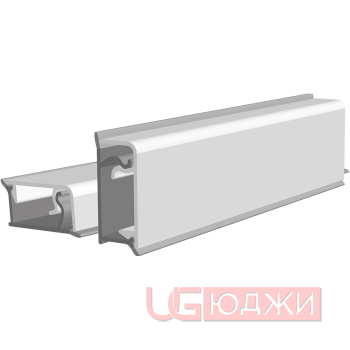 Плинтус алюминиевый прямоугольный 3,05м