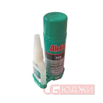 Клей двухкомпонентный Akfix 200ml+65гр