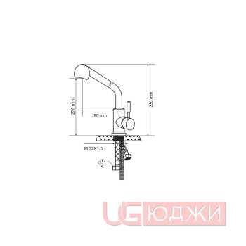 Смеситель SPRF 8109, Сатин