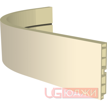 Закругленный цоколь H-100мм, ваниль (10)