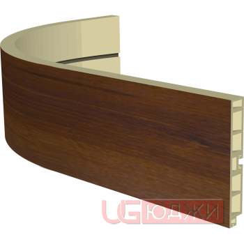 Закругленный цоколь H-100мм, орех тёмный (9)