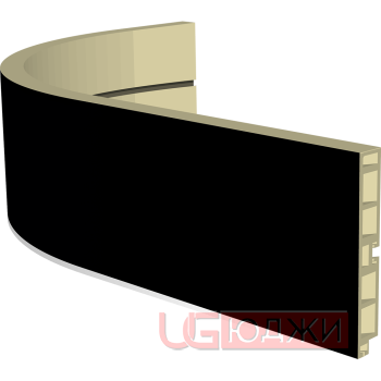 Закругленный цоколь H-100мм, чёрный (11.1)