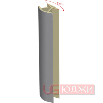 Соединительный уголок 135гр.  H-100мм, алюминий (8.1)
