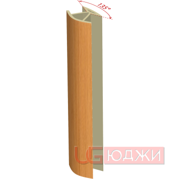 Соединительный уголок 135гр. H-150мм, орех миланский (6)