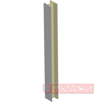 Соединительный уголок 180гр. H-100мм, алюминий