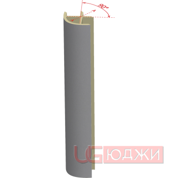 Соединительный уголок 90гр. H-100мм, алюминий