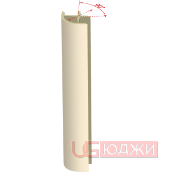 Соединительный уголок 90гр. H-100мм, ваниль (10)