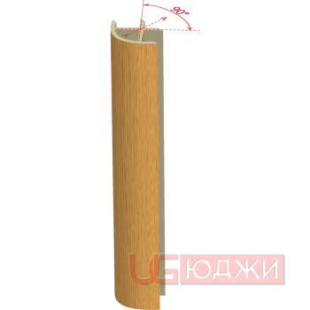Соединительный уголок 90гр. H-100мм, дуб горный