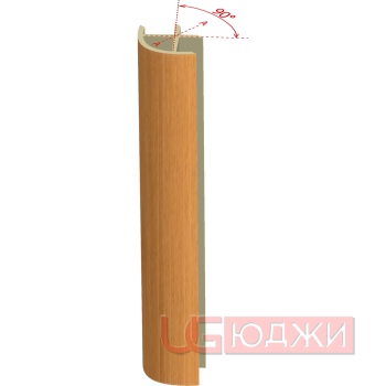 Соединительный уголок 90гр. H-100мм, орех миланский (6)