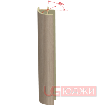 Соединительный уголок 90гр. H-100мм, ясень шимо светлый (20)