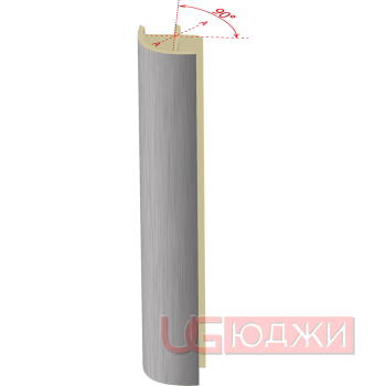 Соединительный уголок 90гр.  H-150мм, алюминий шлифованный