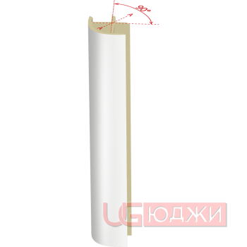 Соединительный уголок 90гр. H-150мм, белый глянец