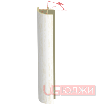 Соединительный уголок 90гр. H-150мм, ясень структурный (14)