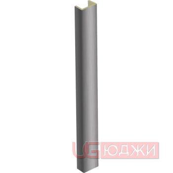 Торцевая заглушка  H-100мм, алюминий шлифованный