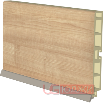 Цоколь пластиковый H-100мм 4,0м, клён (16)