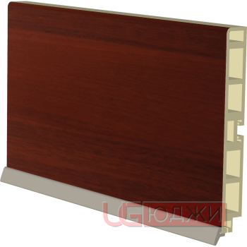 Цоколь пластиковый H-100мм 4,0м, орех итальянский (3)