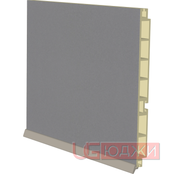 Цоколь пластиковый H-150мм  4,0м, алюминий (8.1)