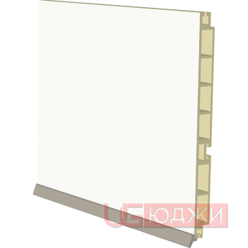 Цоколь пластиковый H-150мм 4,0м, белый (2)