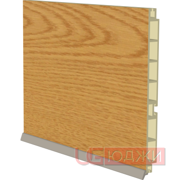 Цоколь пластиковый H-150мм 4,0м, дуб горный (1.1)