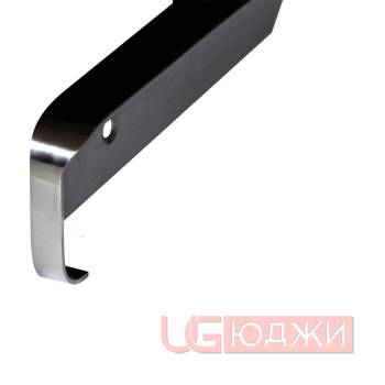 Планка угловая 600х38мм R9 Правая, полированная сталь