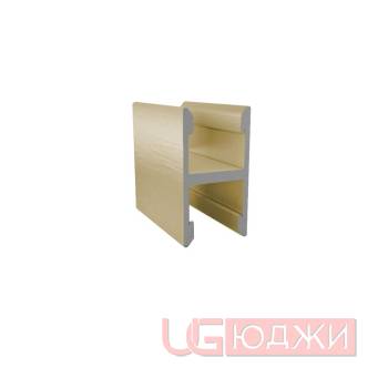 Профиль двухсторонний без стяжки Золото браш 5,9м